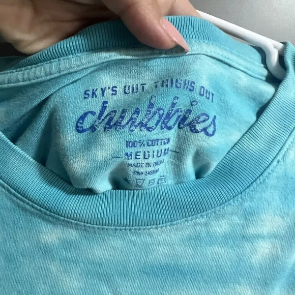 Chubbies Mens Sky's Out Thighs Out Long Sleeve Tie Dye Shirt Size Medium - Picture 4 of 6